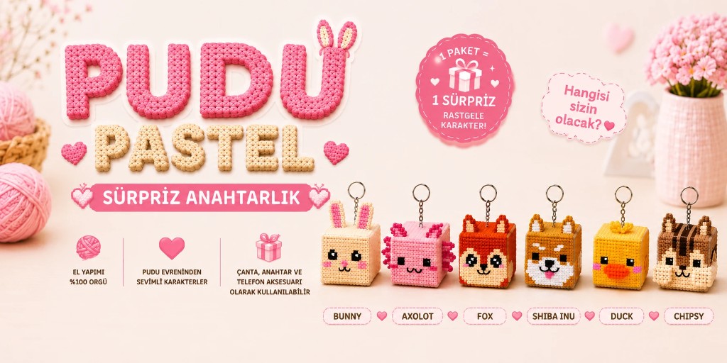 Pudu Pastel Sürpriz Anahtarlık